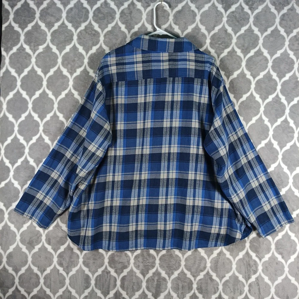 Savage X Fenty Pajama Set Women Plus Size 20 Blue Plaid Two Piece Sleepwear Cozy